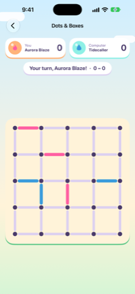 Dots & Boxes gameplay